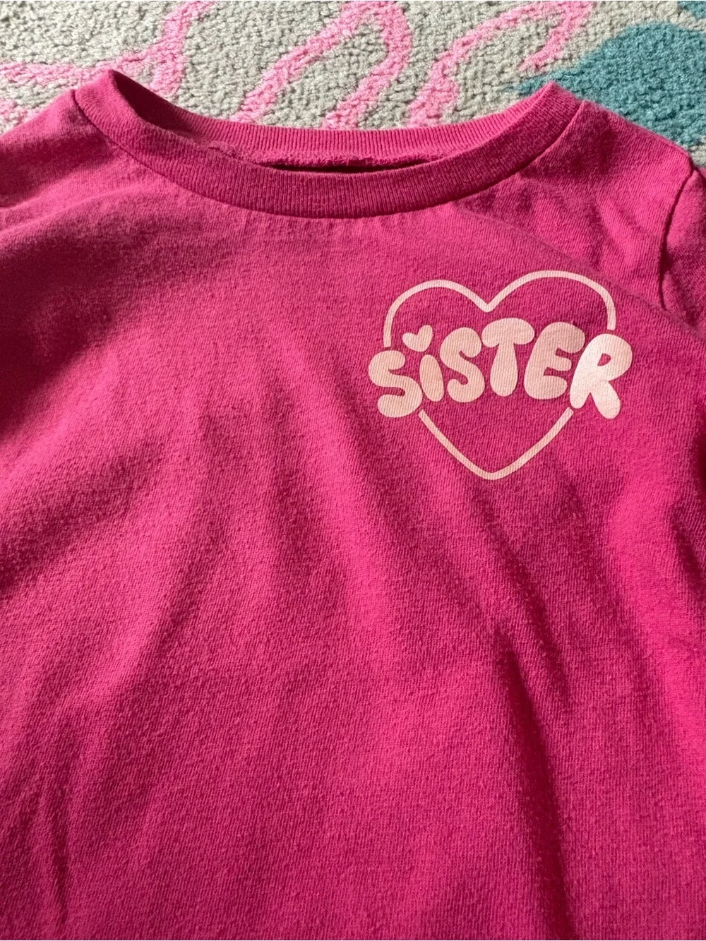 Carters Long Sleeve Sister Shirt Todder Girls 2T